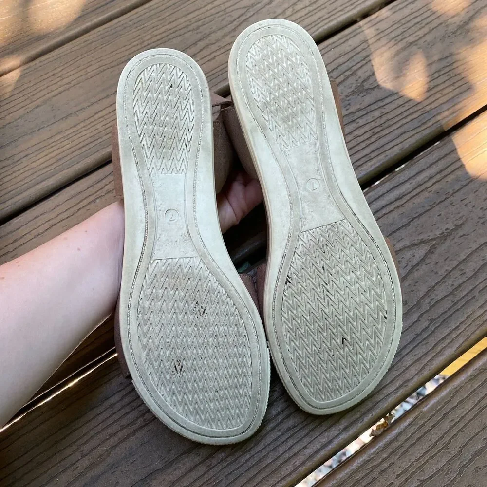 Eileen Fisher Sport Tumbled Leather Sneaker‎ Sandal Women's 7 Color Taupe